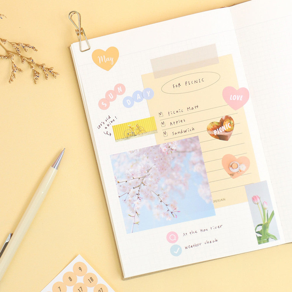 Paperian Diary Deco Removable Stickers - 8 Sheets