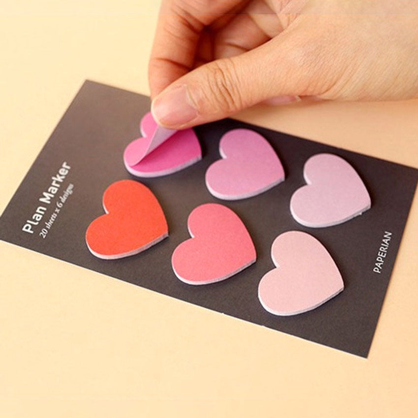 Paperian Index Sticky Notes - Hearts