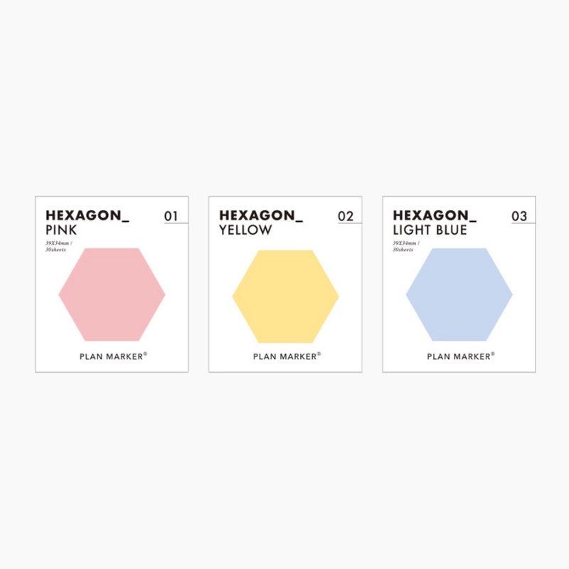 Paperian Large Hexagonal Sticky Notes