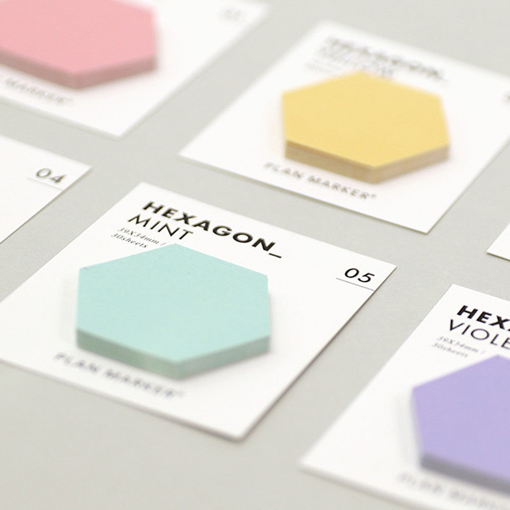 Paperian Large Hexagonal Sticky Notes