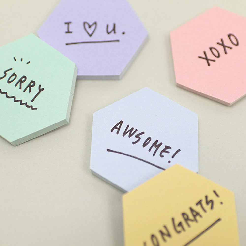Paperian Large Hexagonal Sticky Notes