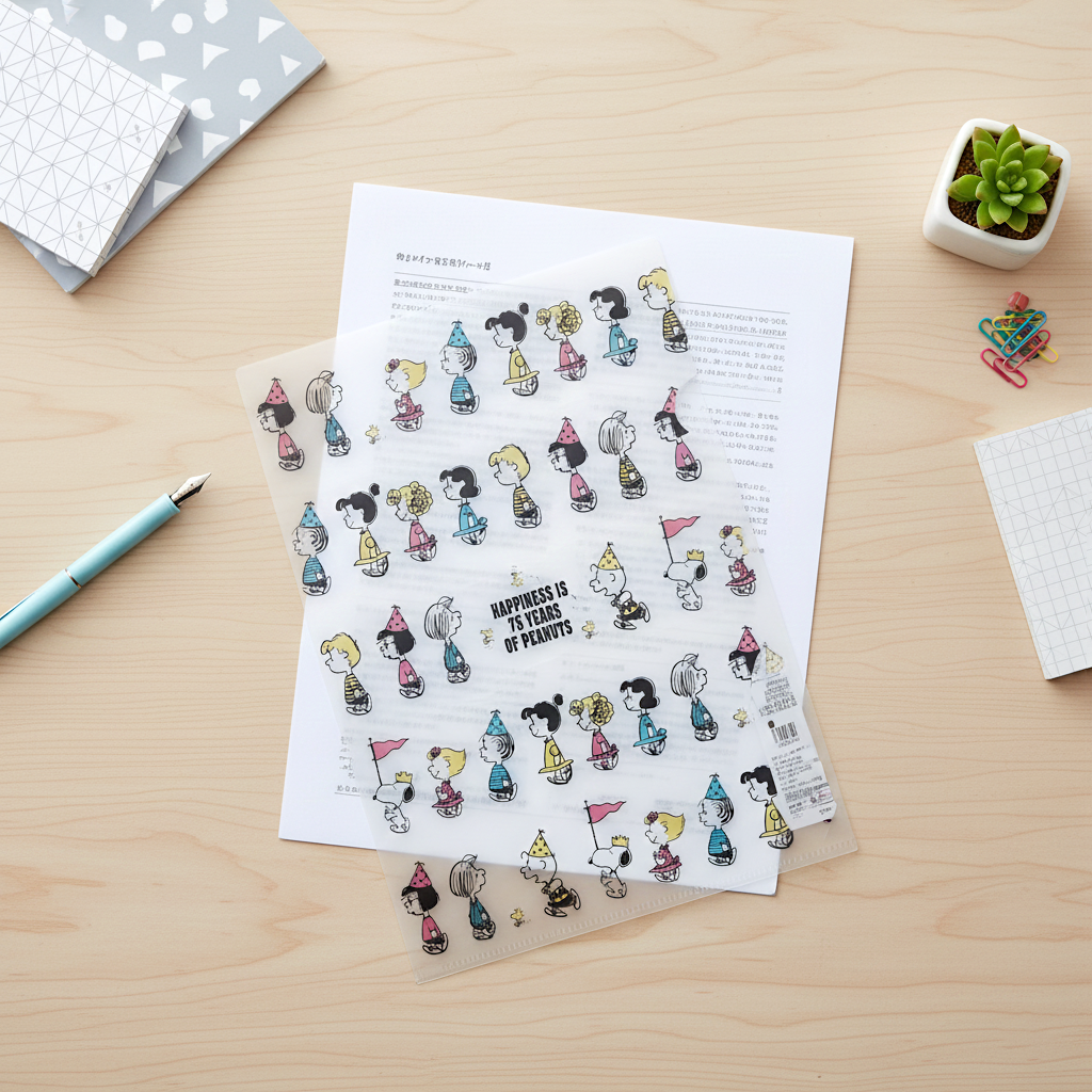 Peanuts Snoopy A5 Folder - Happy March - Limited 75th Anniversary Edition
