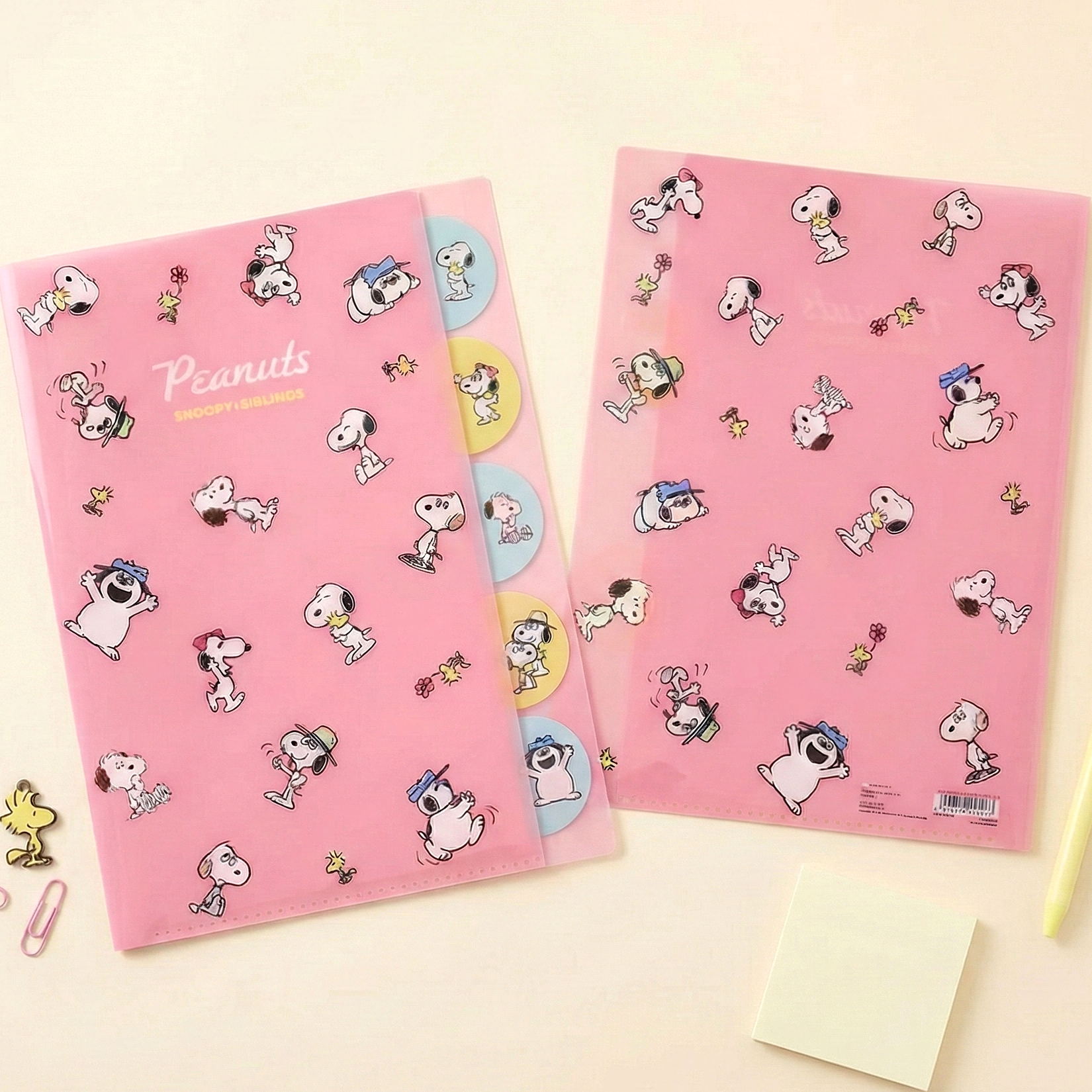 Peanuts Snoopy A4 Folder With Dividers - Playful Siblings
