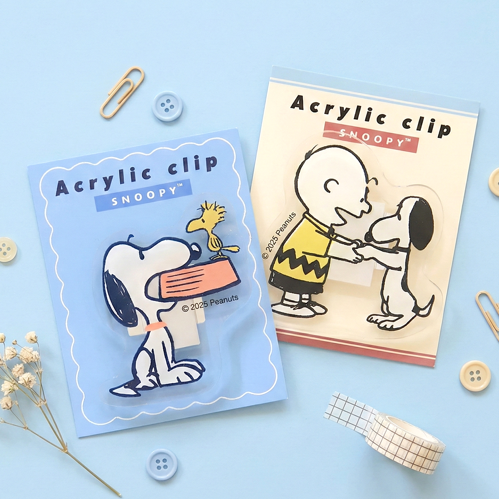 Peanuts Snoopy Acrylic Clip - Vintage Series