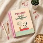 Peanuts Snoopy B6 Spiral Notebook - Beige