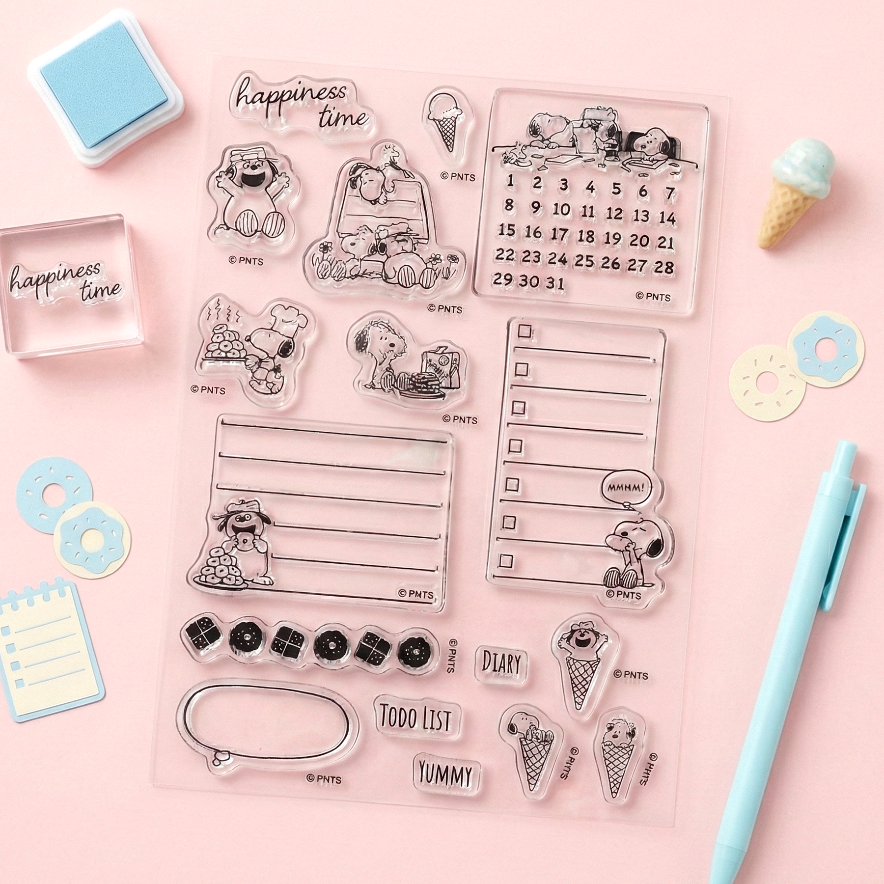 Peanuts Snoopy & Brothers Clear Stamp Set