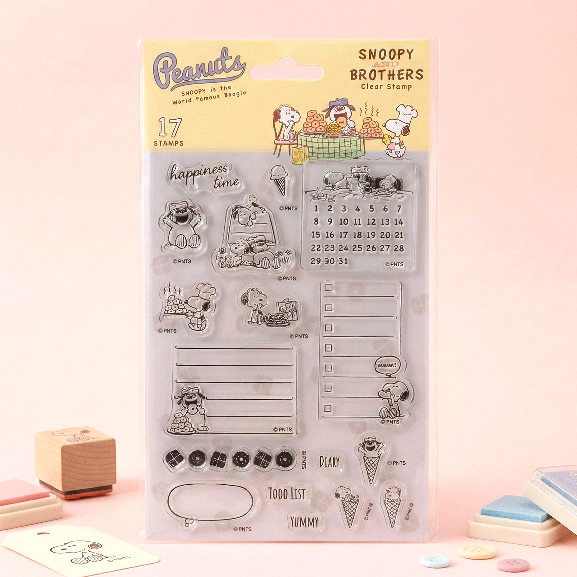 Peanuts Snoopy & Brothers Clear Stamp Set