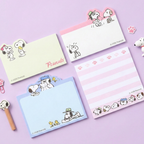 Peanuts Snoopy Die-Cut Sticky Notes - 4-Design Set - Pink - Limited Edition