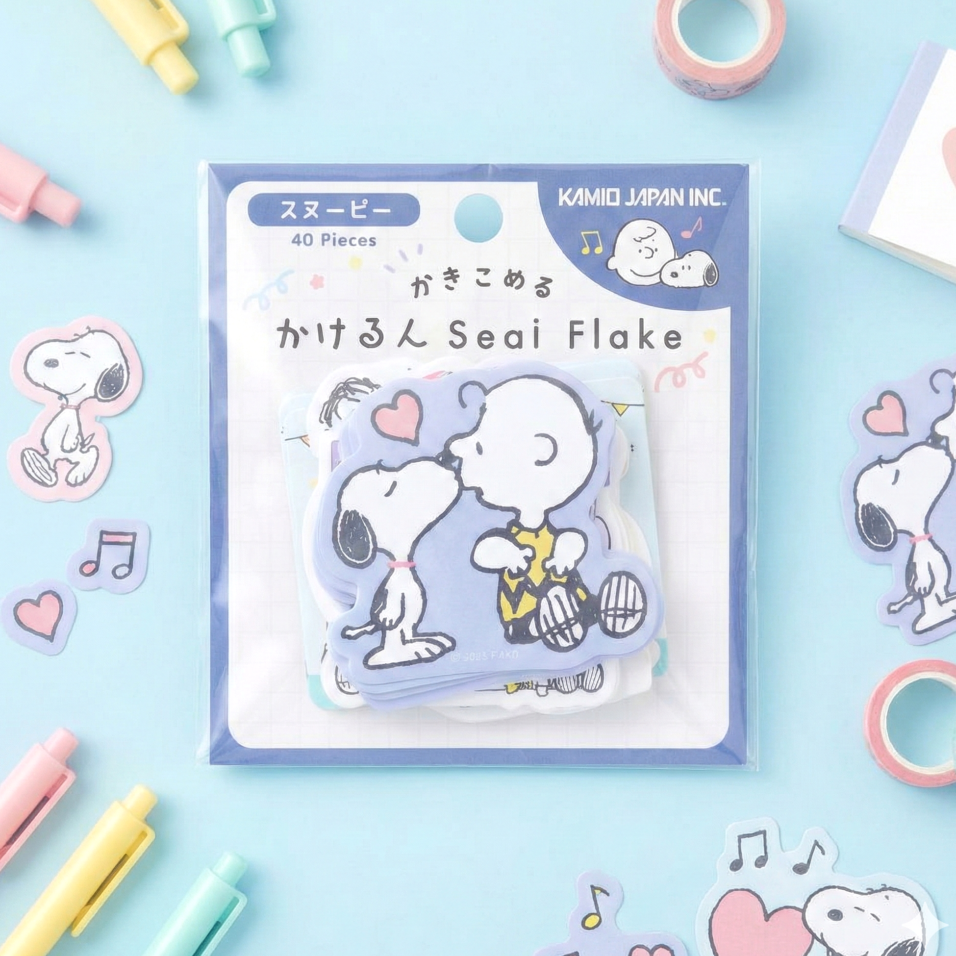 Peanuts Snoopy Write-On Stickers - Blue - Limited Edition