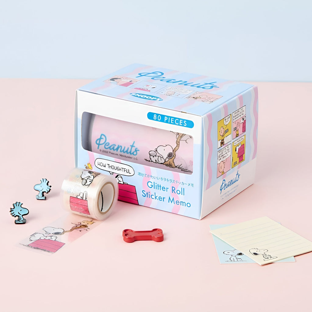 Peanuts Snoopy Petit Collection Masking Sticker Roll - Blue