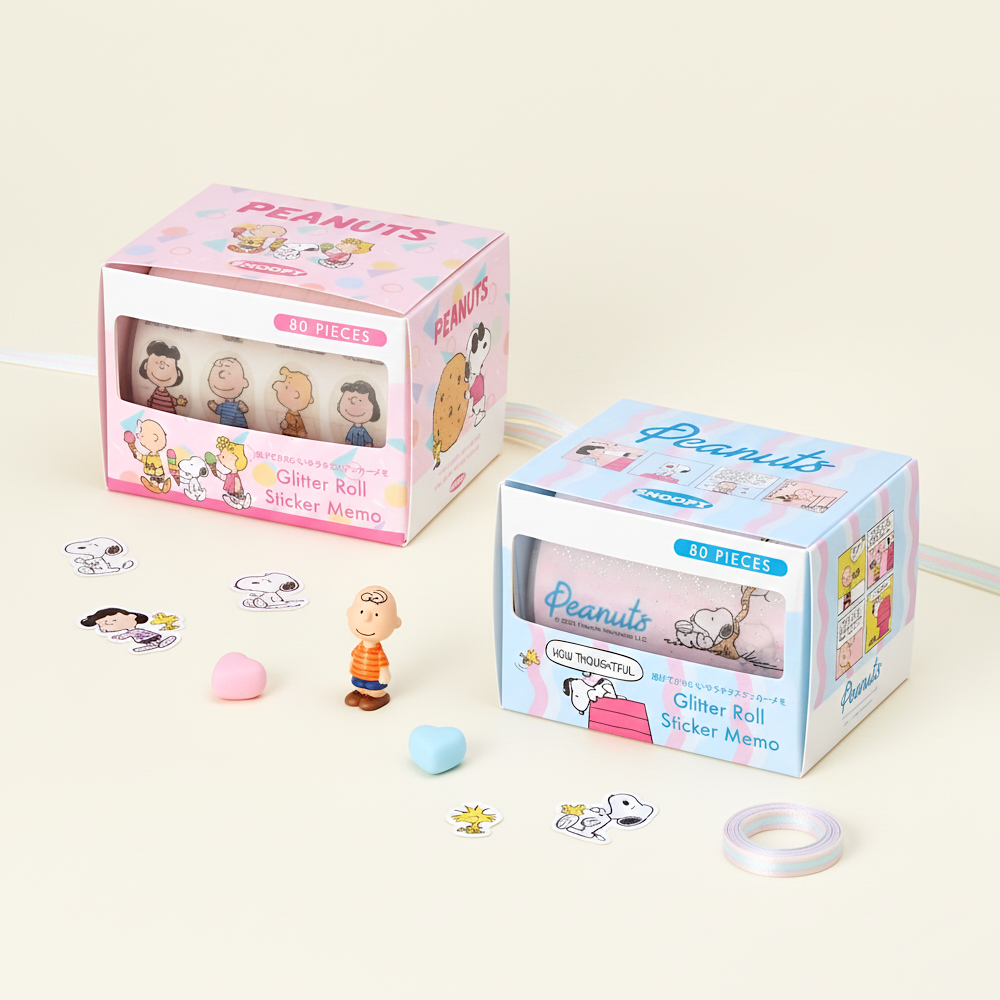 Peanuts Snoopy Petit Collection Masking Sticker Roll - Pink