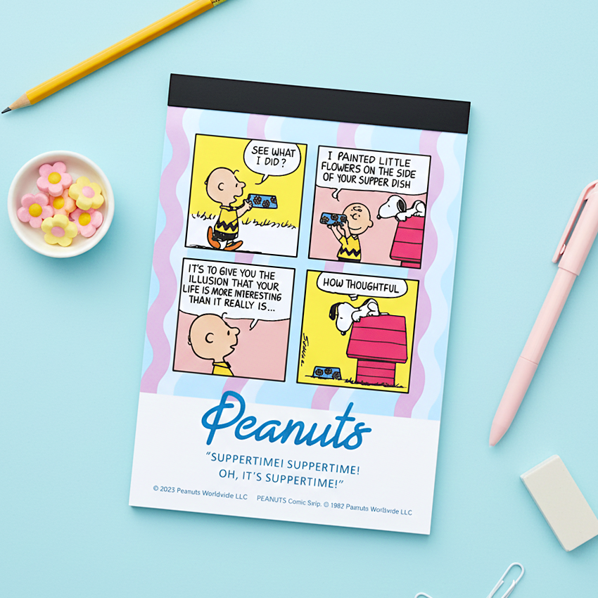 Peanuts Snoopy Petit Collection Memo Pad - Dinner Time