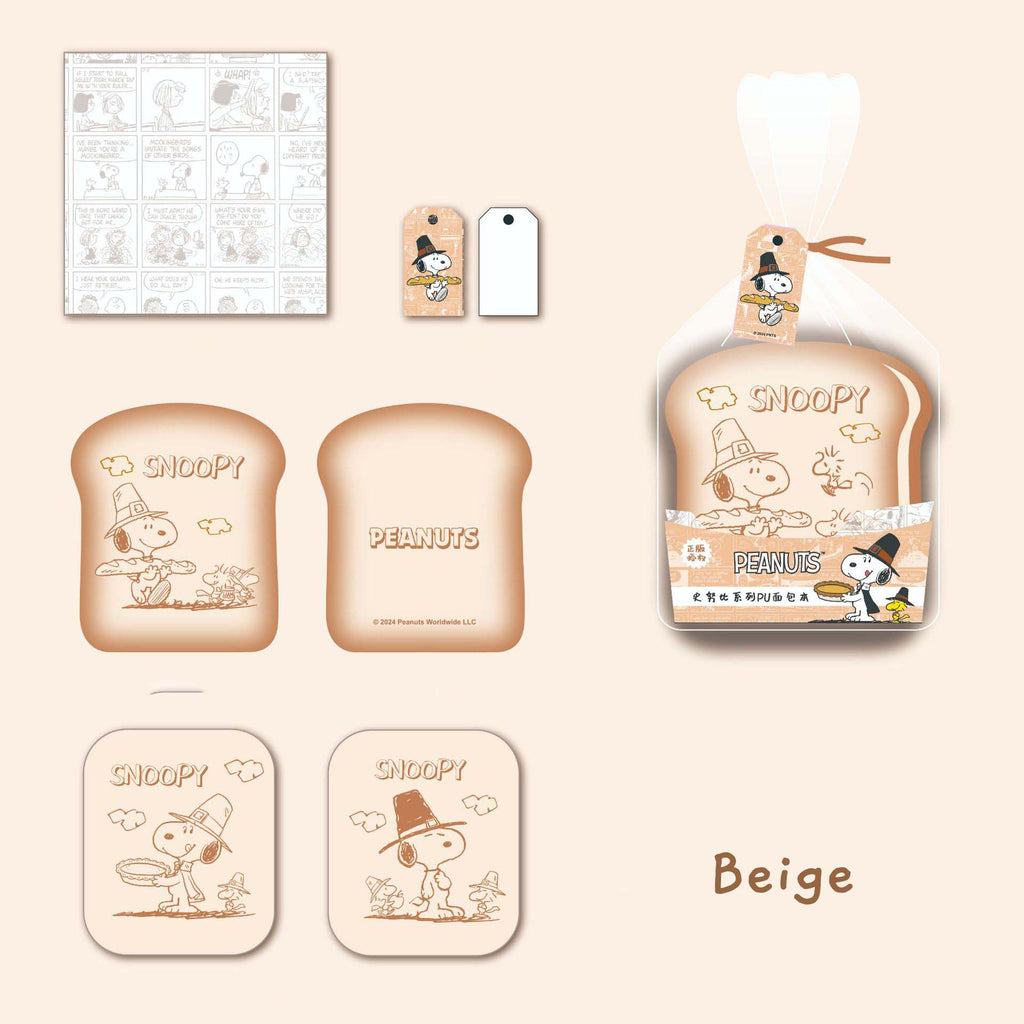 Peanuts Snoopy Puffy Toast Shaped Notebook