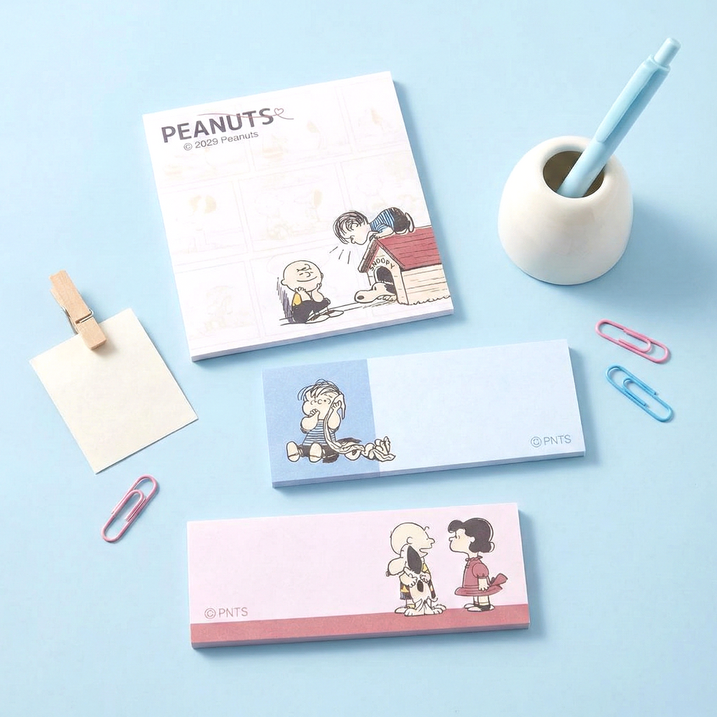Snoopy Notes Peanuts Snoopy Sticky Notes Set - Vintage Series - Comic Strip – KAWAIIZAKI