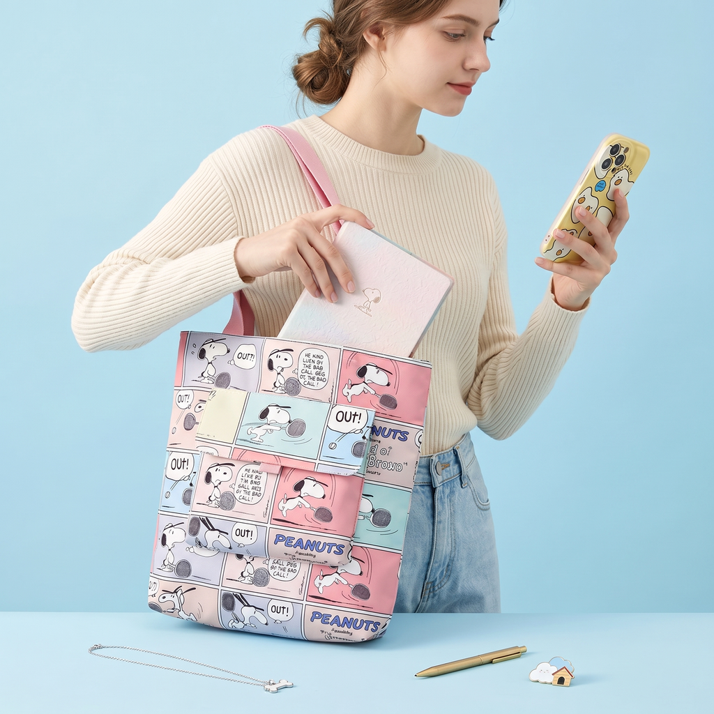 Peanuts Snoopy Tote Bag - Let's Play Together