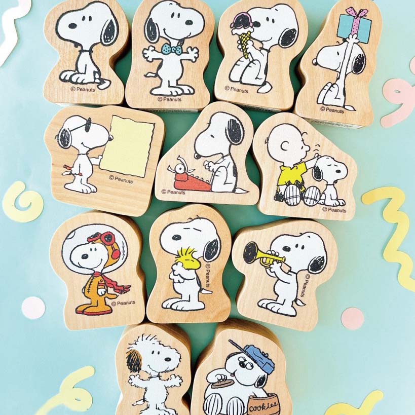 Peanuts Snoopy Wood Piece Stamps