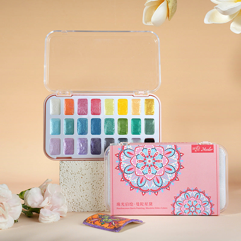 Pearlescent Dreams Watercolor Palette - 24 Color Set