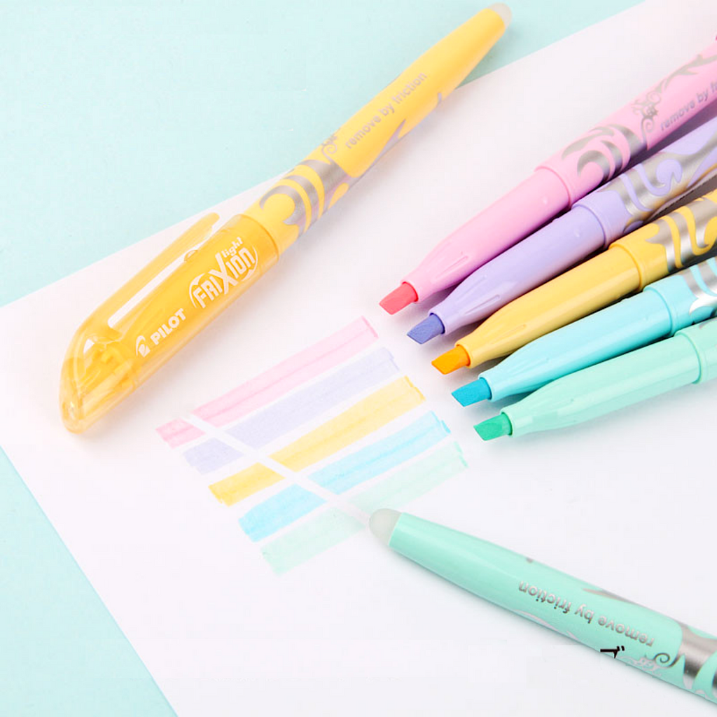 Pilot FriXion Soft Pastel Color Erasable Highlighters - 6 Color Set