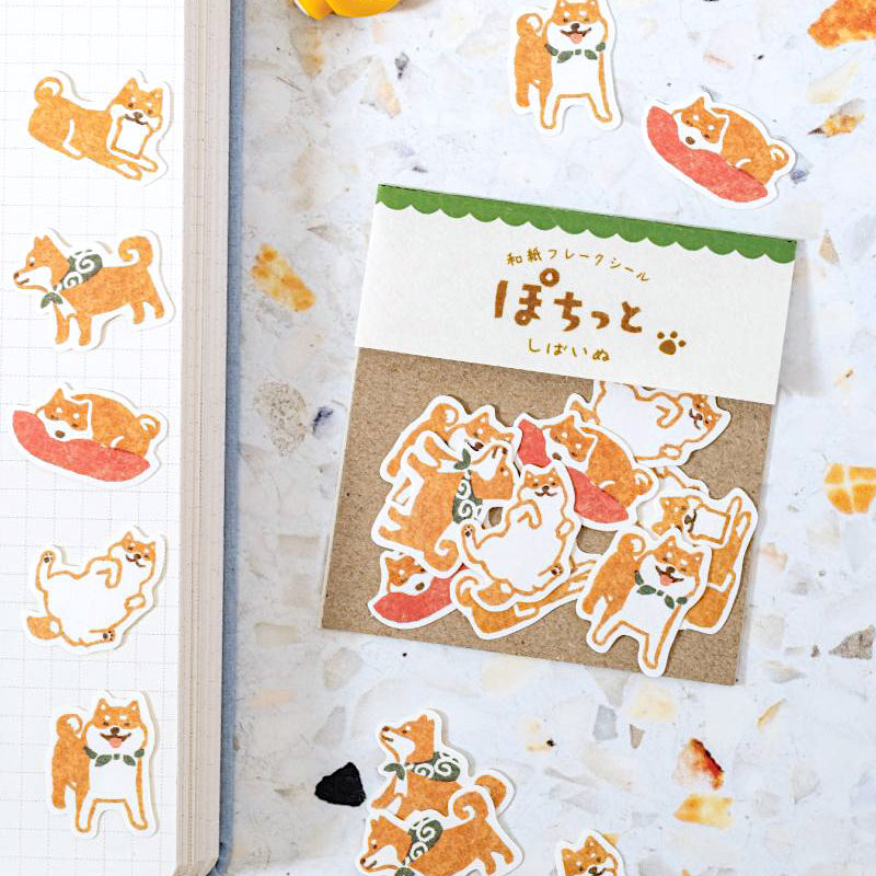 Pochitto Flake Stickers - Shiba Inu