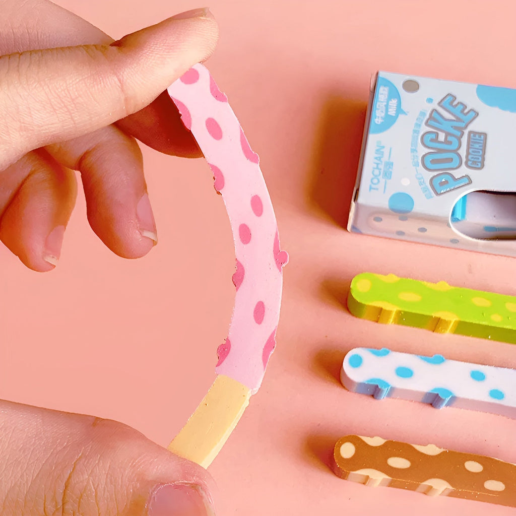 Pocky Shaped Eraser Set