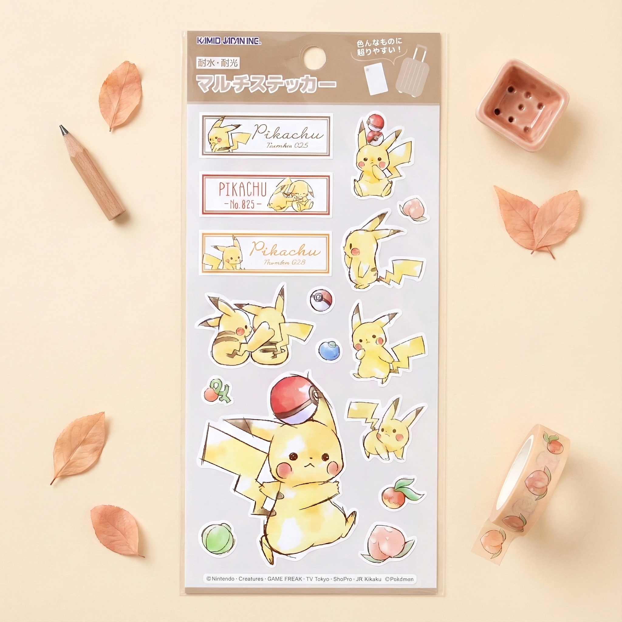 Pokemon Pikachu Number 025 Stickers