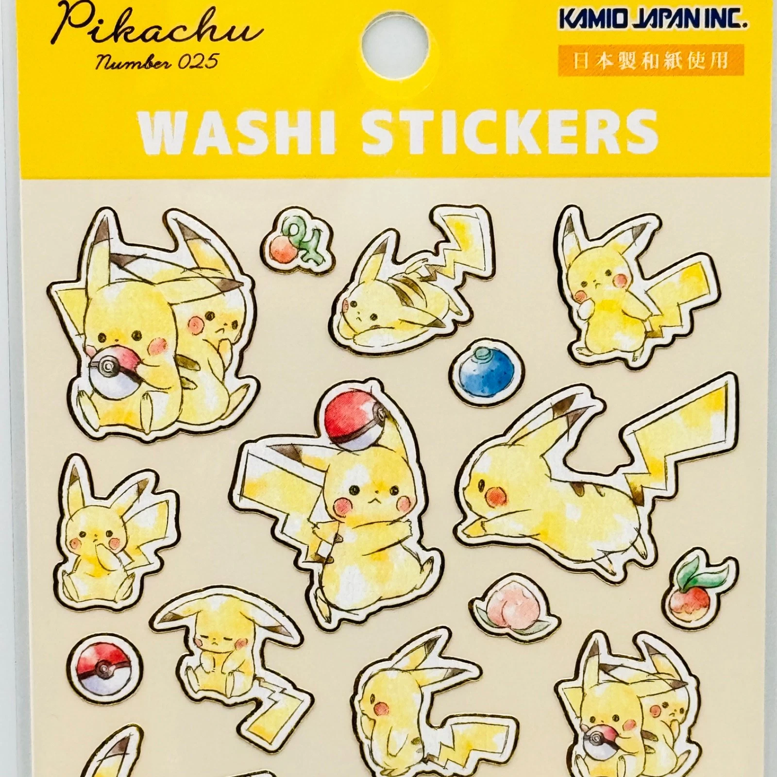 Pokemon Pikachu Number 025 Stickers