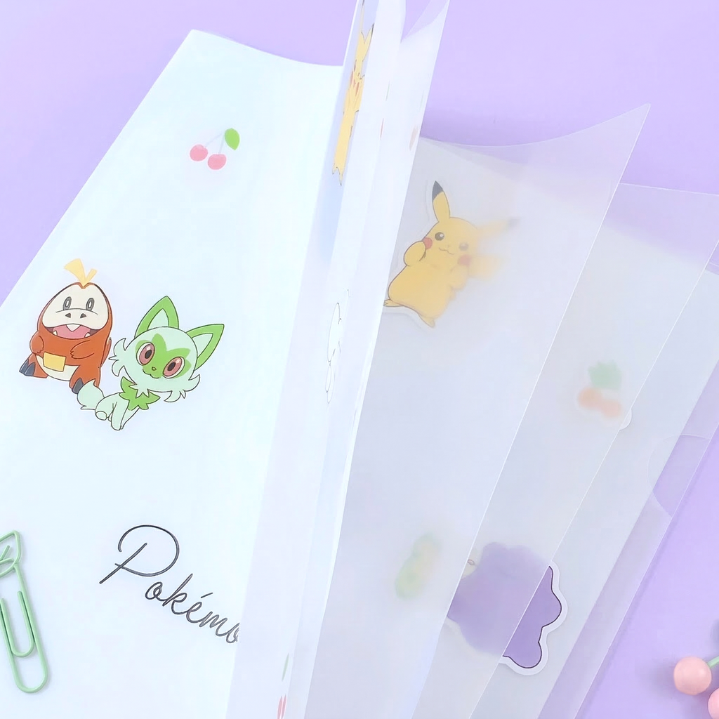 Pokemon Pocket Monsters A4 Folder With Dividers - Limited Edition - Blue