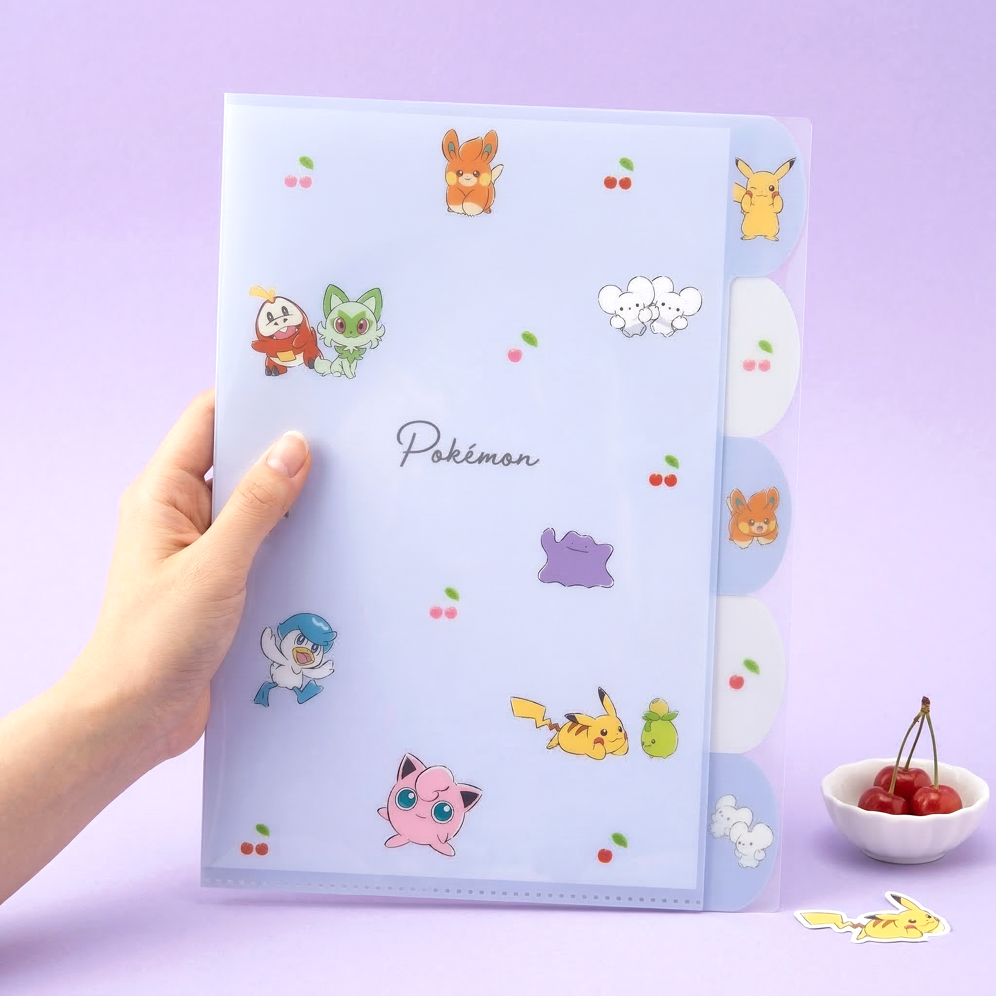 Pokemon Pocket Monsters A4 Folder With Dividers - Limited Edition - Blue