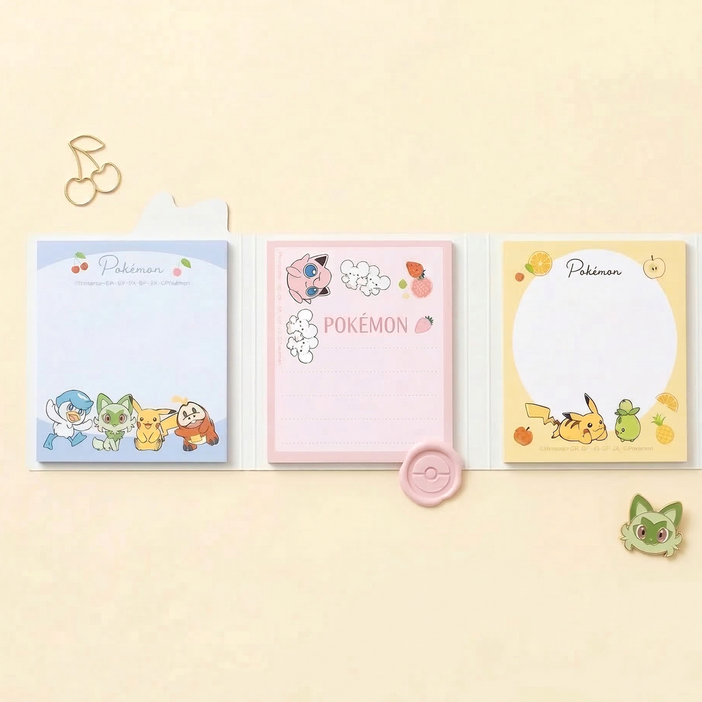 Pokemon Pocket Monsters Sticky Notes - Limited Edition - Blue