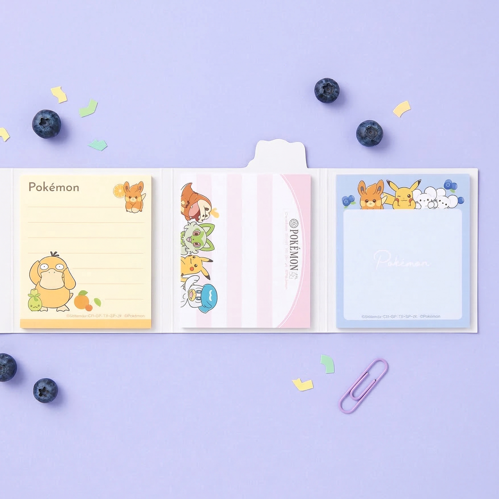 Pokemon Pocket Monsters Sticky Notes - Limited Edition - White
