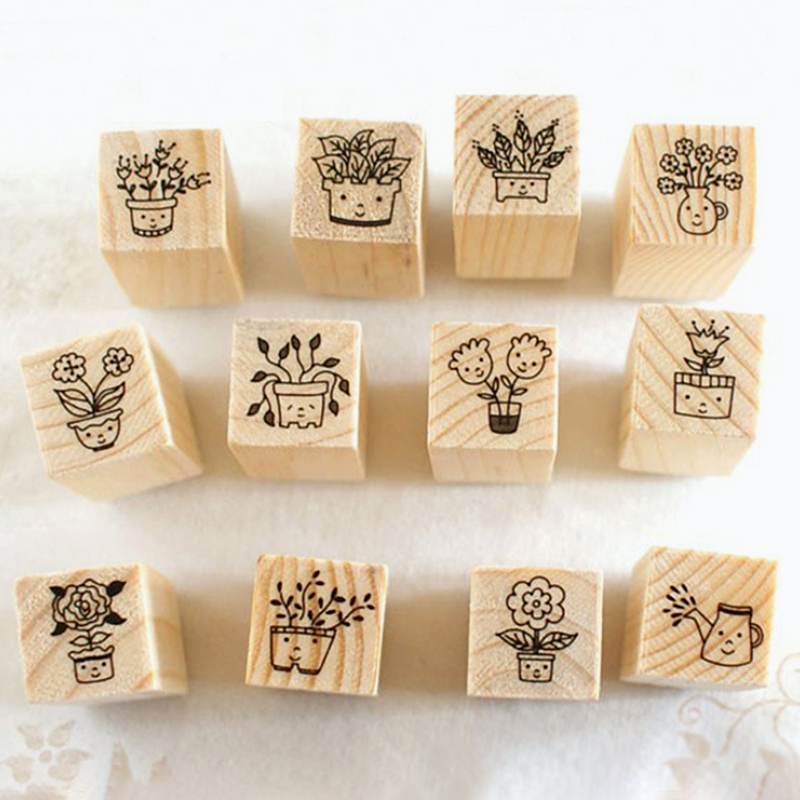 Potted Plants Stamp Set