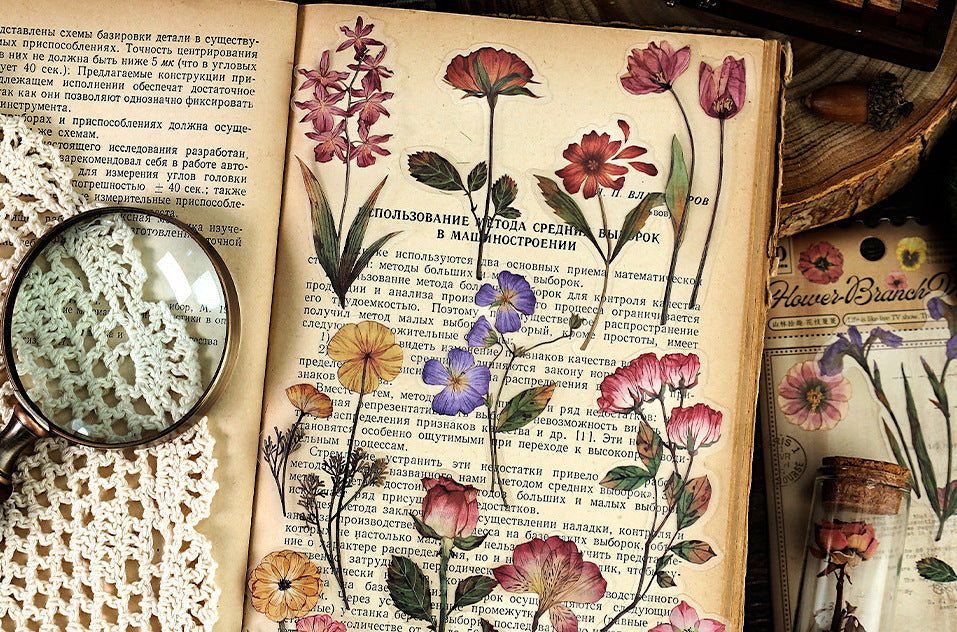 Pressed Botanical Ephemera Stickers
