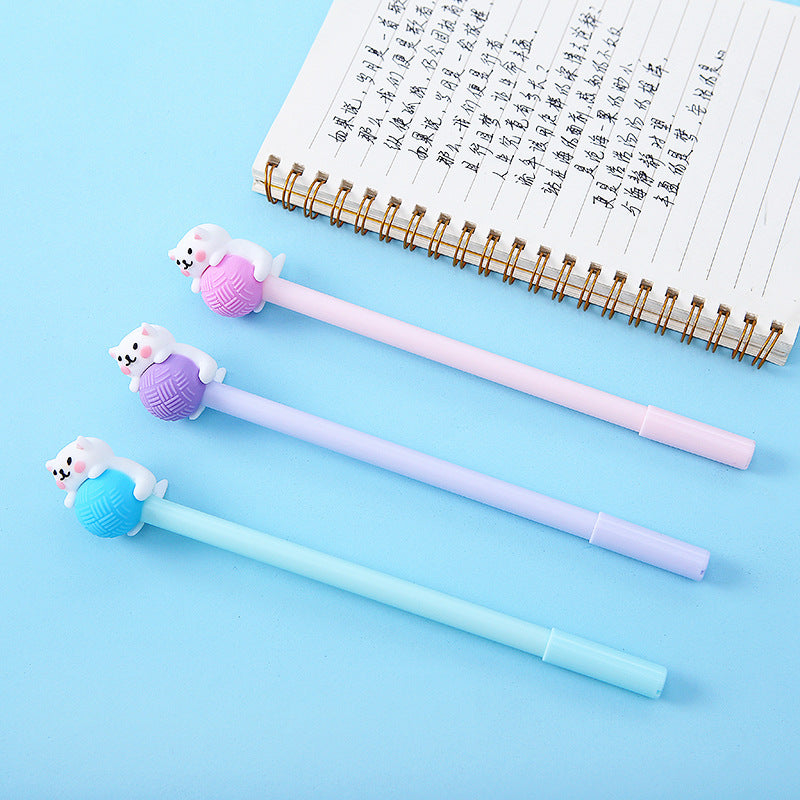 Purr-fectly Yarn-tangled Cat Gel Pen