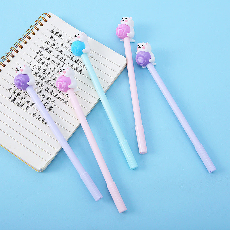 Purr-fectly Yarn-tangled Cat Gel Pen