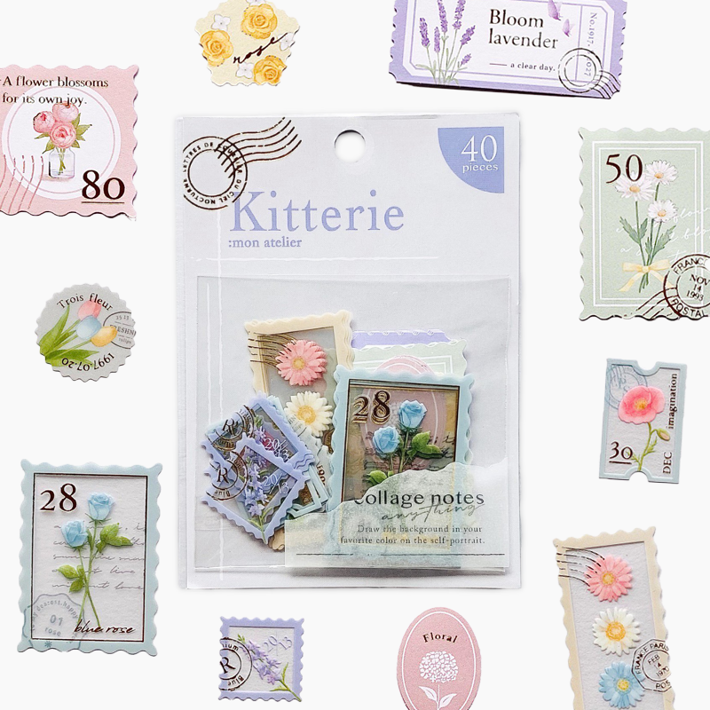 Q-Lia Kitterie Mon Atelier Stickers - Powder Blue