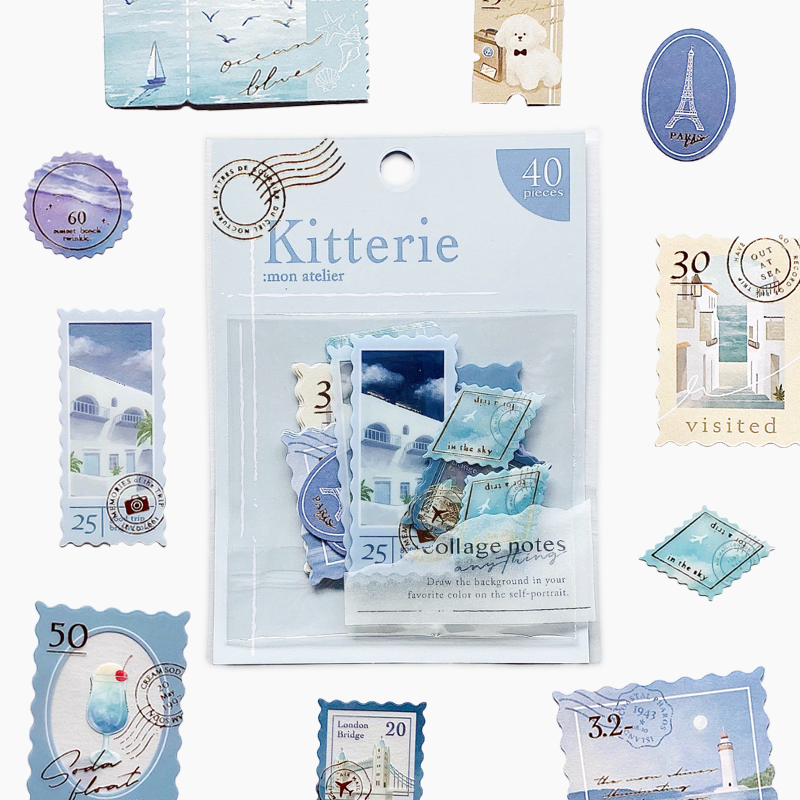 Q-Lia Kitterie Mon Atelier Stickers - Blue