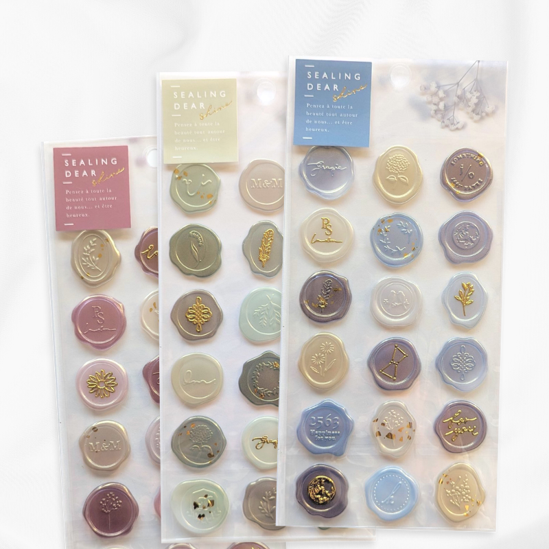 Q-Lia Sealing Dear Clear Stickers - Dark Blue