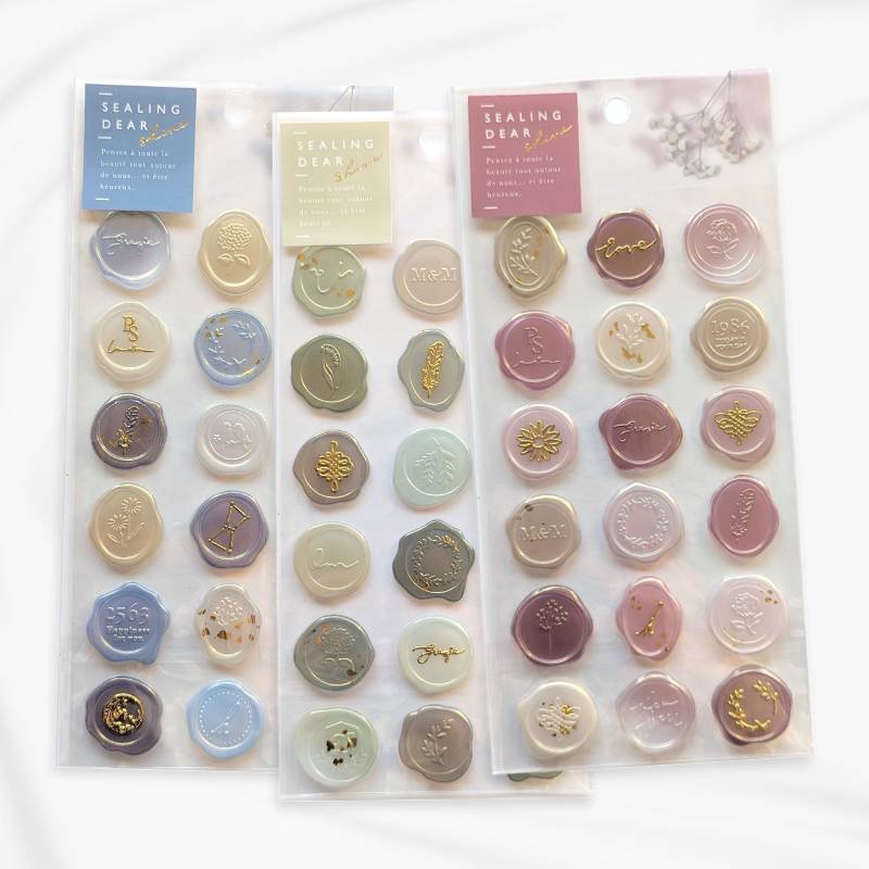 Q-Lia Sealing Dear Clear Stickers - Dark Blue