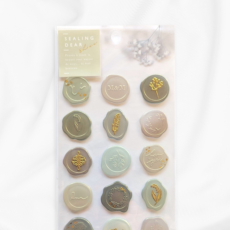 Q-Lia Sealing Dear Clear Stickers - Green