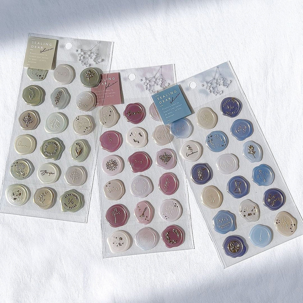 Q-Lia Sealing Dear Clear Stickers - Red