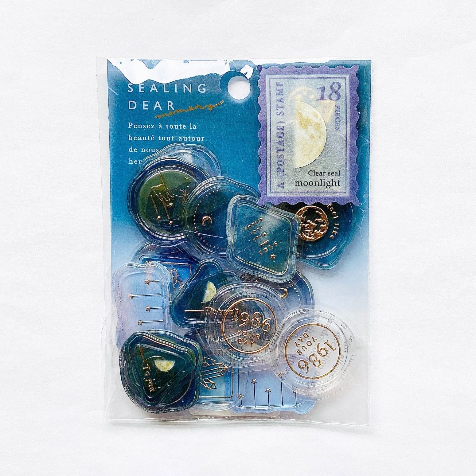 Q-Lia Sealing Dear Stickers - Memory - Dark Blue
