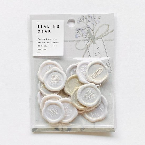 Q-Lia Sealing Dear Stickers - Pearl Gray