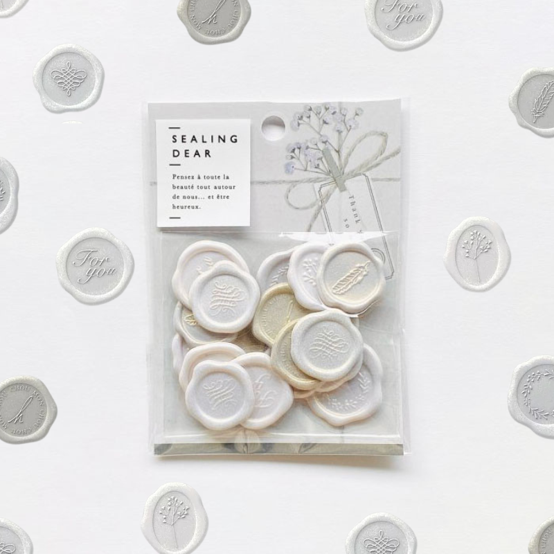 Q-Lia Sealing Dear Stickers - Pearl Gray