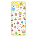 Furukawashiko puffy sticker sheet, café design with pudding and parfait stickers