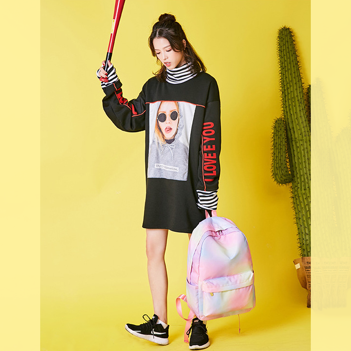 Rainbow Clouds Nylon Backpack