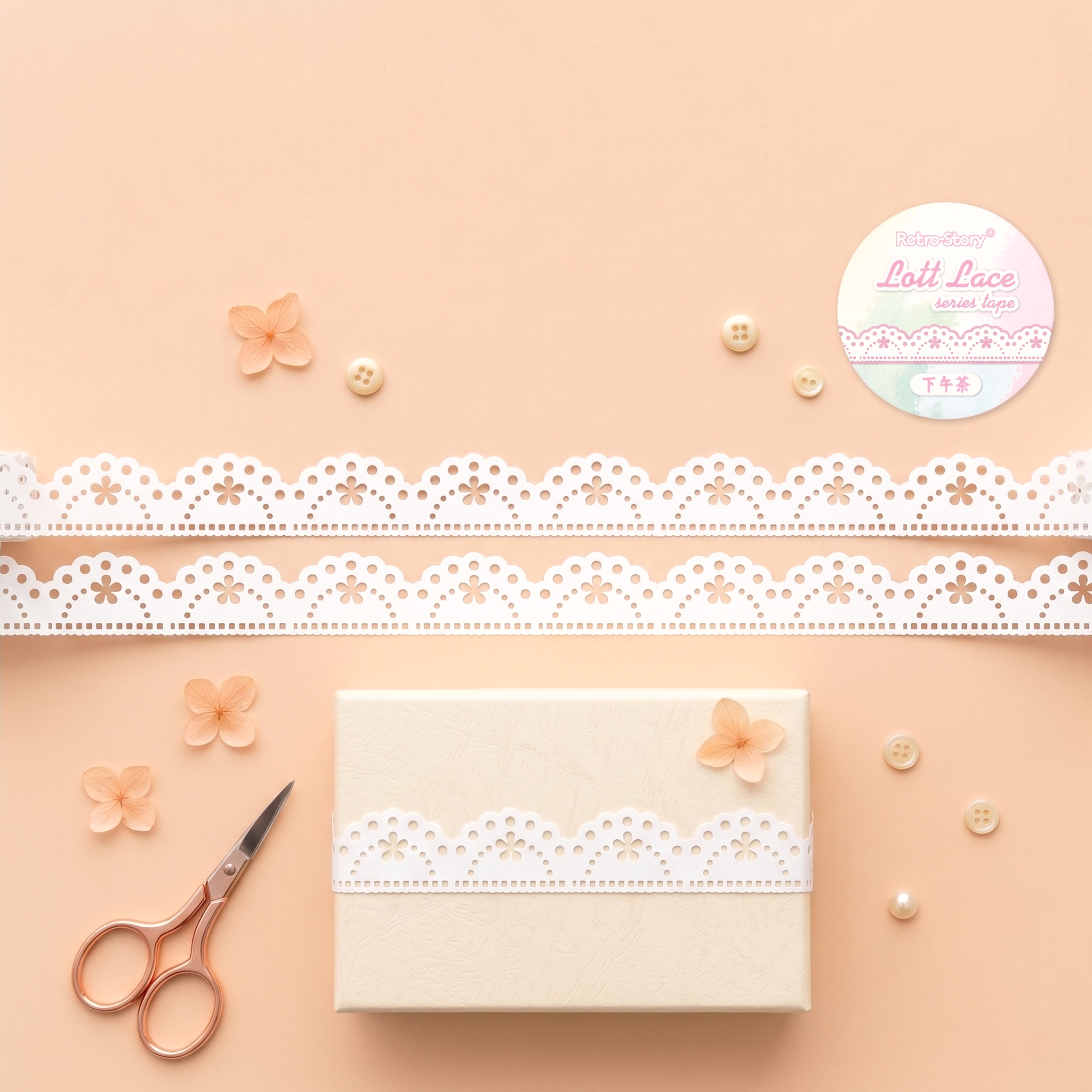 Retro Lace Die-Cut Masking Tapes