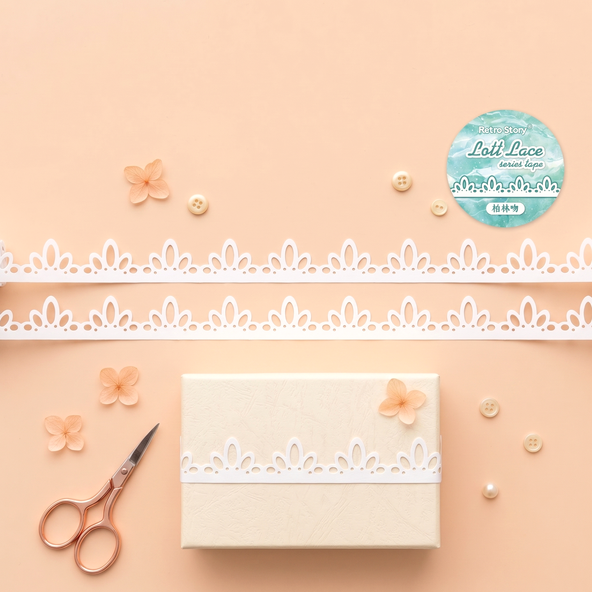 Retro Lace Die-Cut Masking Tapes