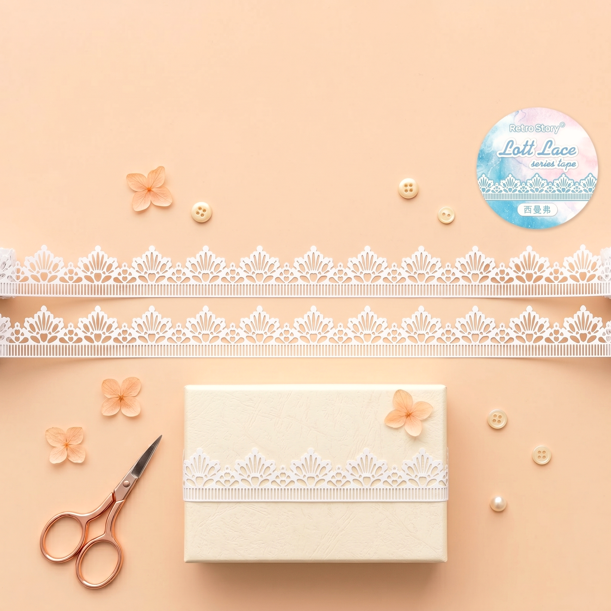 Retro Lace Die-Cut Masking Tapes