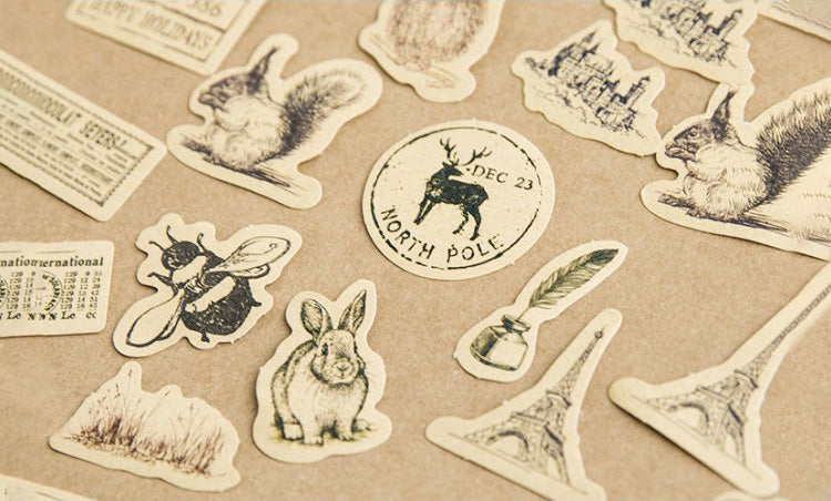 Retro Stamp Stickers