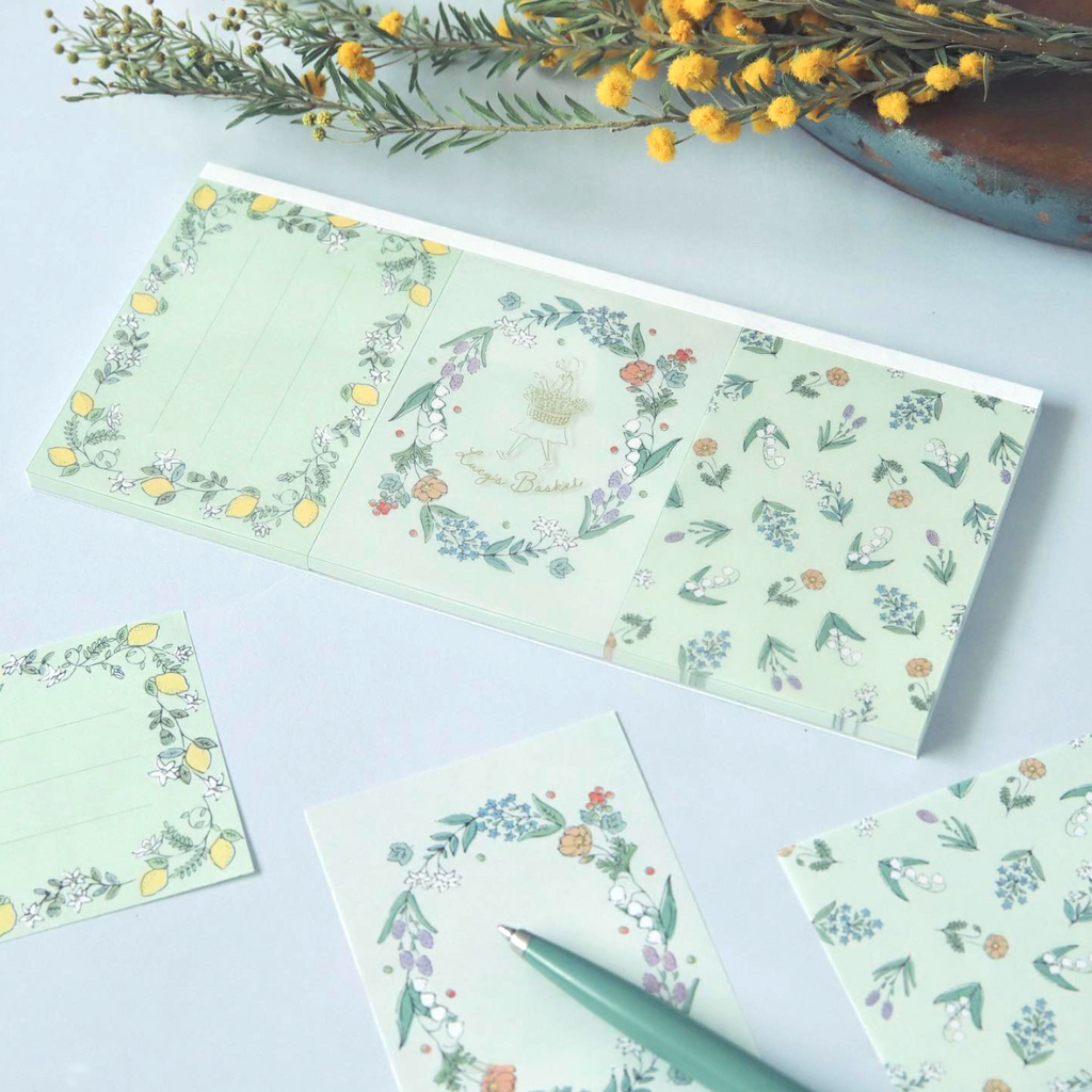 Ryu-Ryu Lucy's Basket Decorative Paper Set - Green